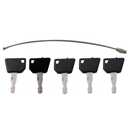 5 x Ignition Keys for JCB, Bobcat, Caterpillar, Dynapac, Gehl, Volvo