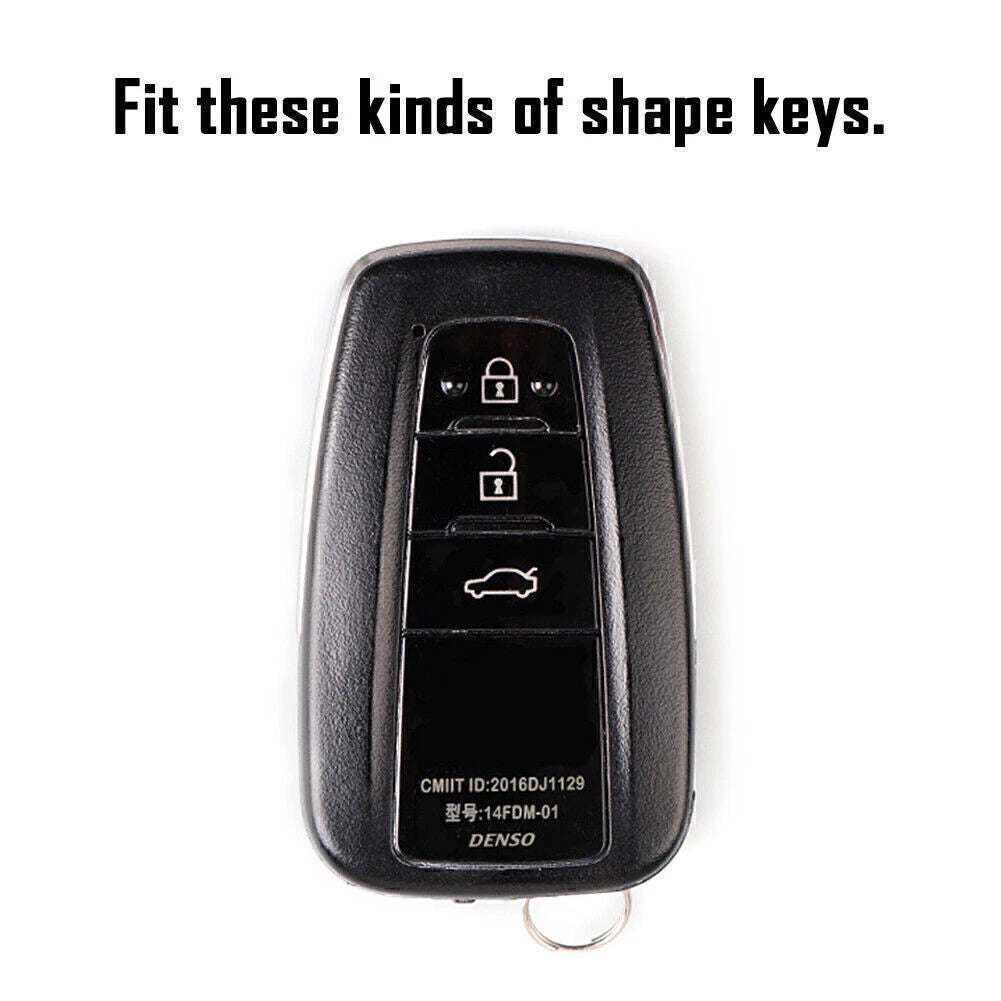 Red Remote Key Fob Case for Toyota Camry Corolla C-HR Prado RAV4 Prius