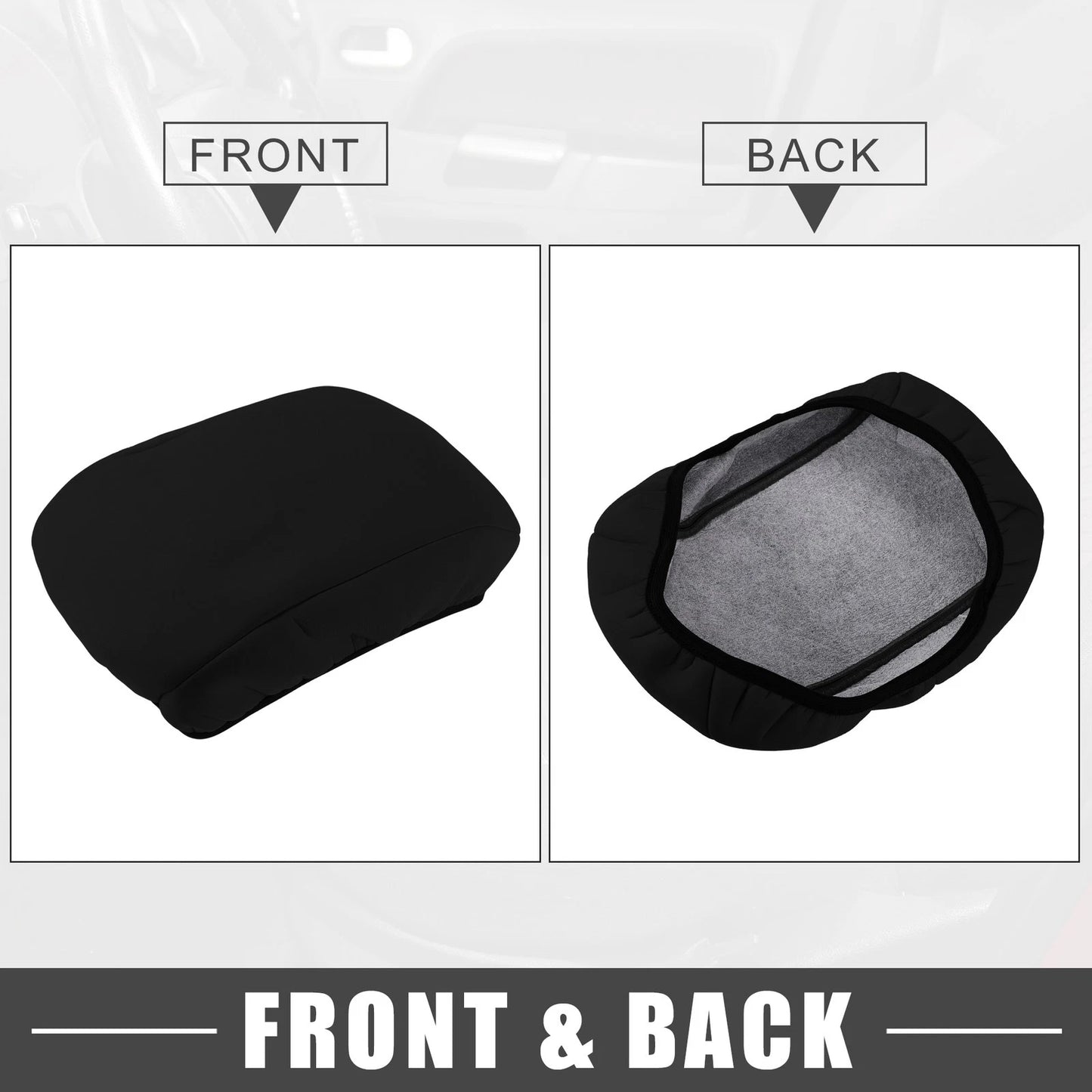 Car Center Console Armrest Cover for Ford Fusion (2017-2020) Black
