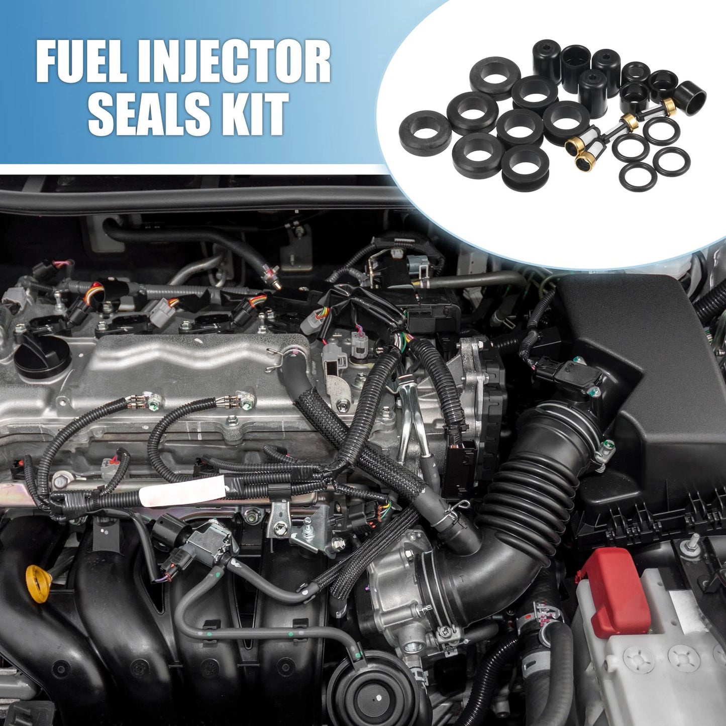 Set / 4x / Fuel Injector O-Rings & Seals for Toyota Tacoma (1995–2000)