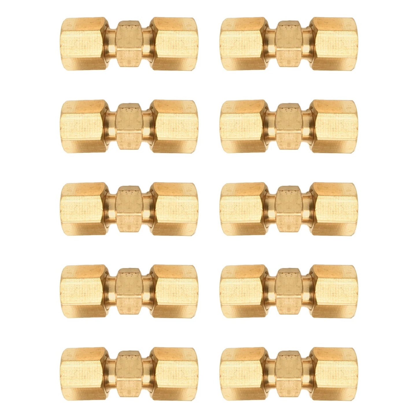 10 x Brake Line Connector Without Flaring 4.75mm 3/16in Double Cutting Ring