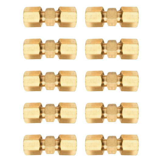 10 x Brake Line Connector Without Flaring 4.75mm 3/16in Double Cutting Ring