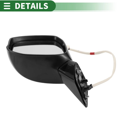 Left Door Mirror for Honda Civic (2012-2015) Manual Folding Gloss Black