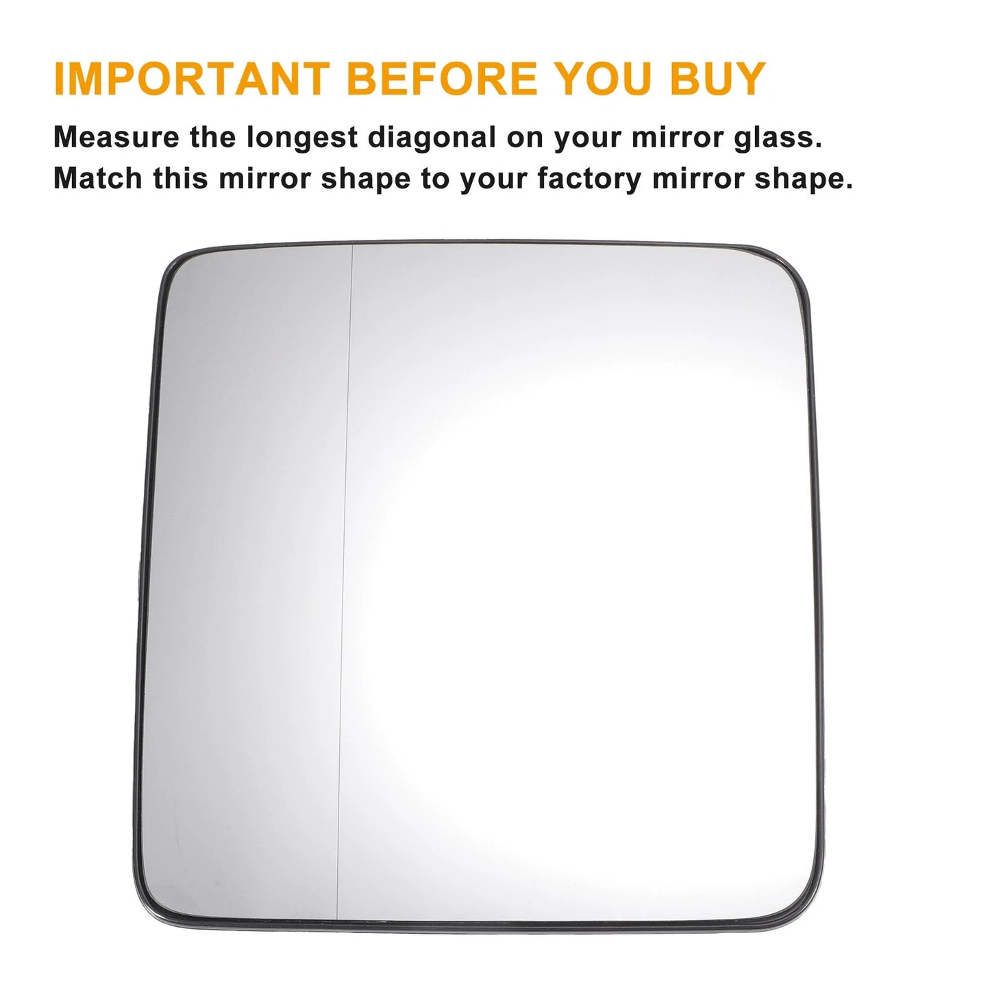 Heated Left Side Mirror Glass w/ Backing Plate for Jeep Wrangler (2011-2017)