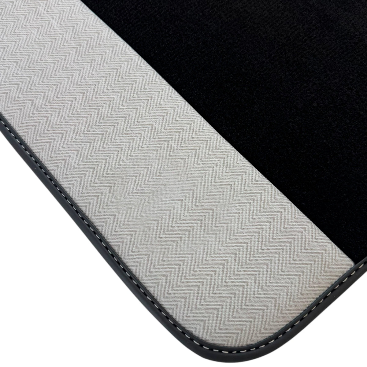 Black Floor Mats for Rolls Royce Spectre 2023-2024 2 x Gray Leather