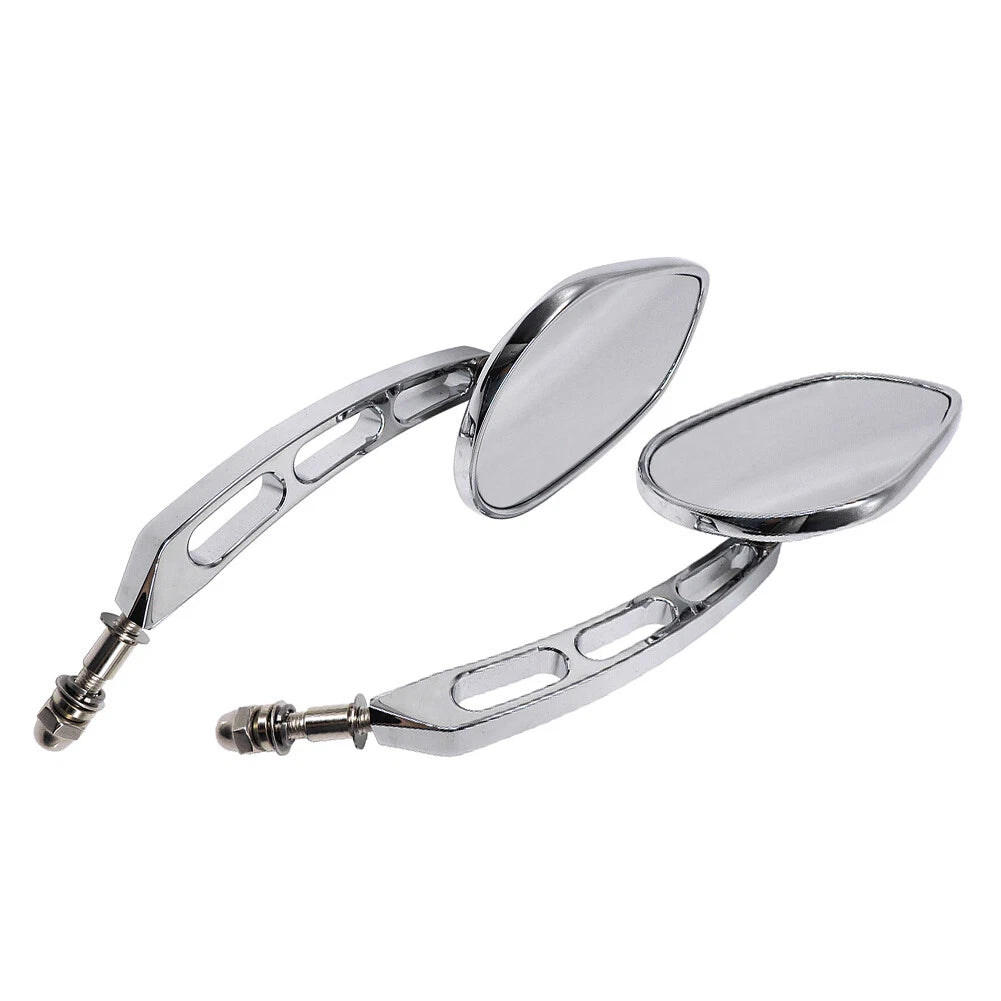 Chrome Rear-View Mirrors for Harley Road Street Glide Sportster Dyna Softail (2006-2023)