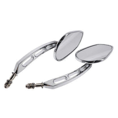 Chrome Rear-View Mirrors for Harley Road Street Glide Sportster Dyna Softail (2006-2023)