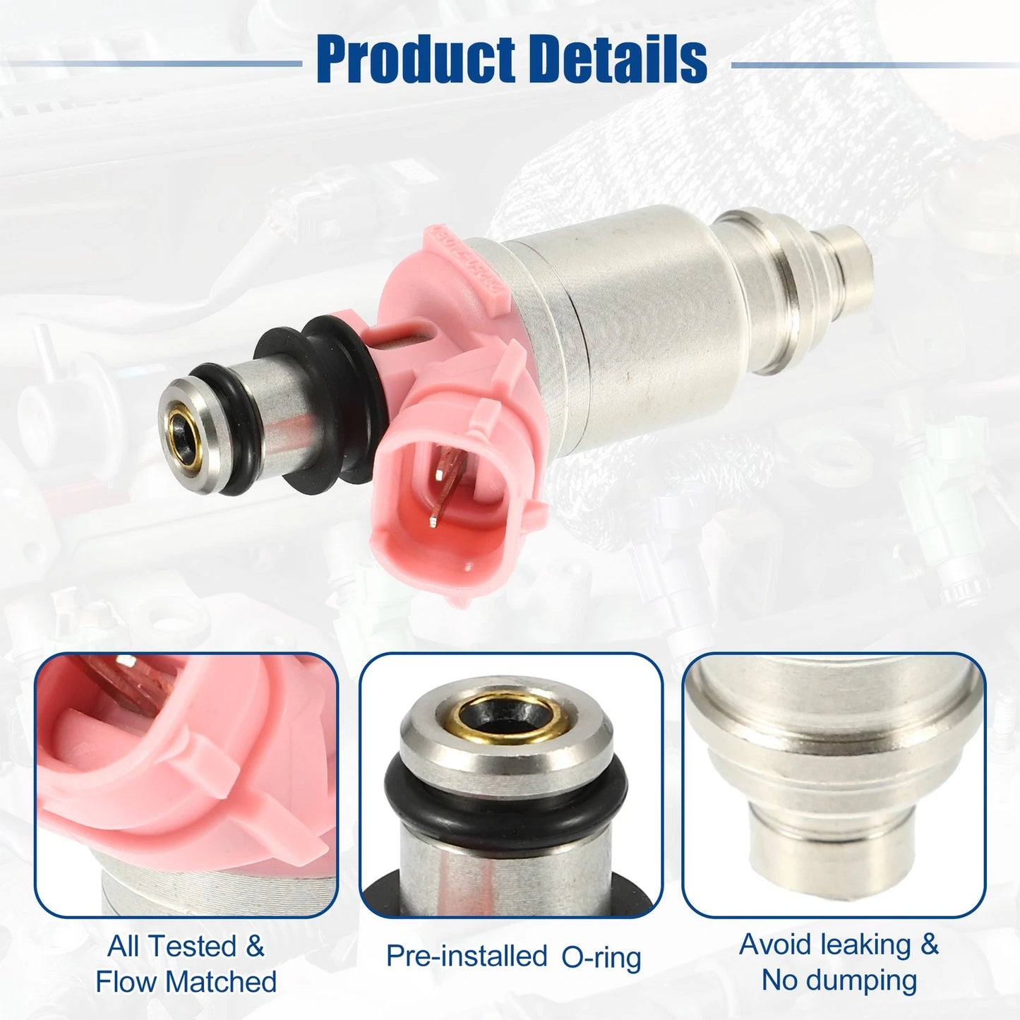 6 x Fuel Injector Nozzles for Toyota Land Cruiser 4.5L (1992-2004)
