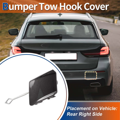 Rear Bumper Tow Hook Cover for BMW 5-Series F10 LCI (2014-2017)