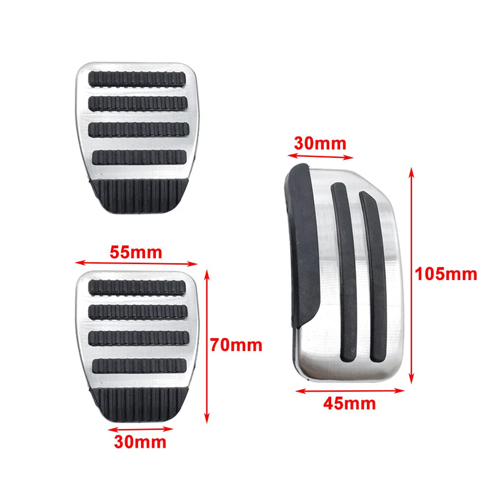 Stainless Steel Clutch Brake Gas Pedal Covers for Nissan Tiida Livina Juke