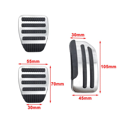 Stainless Steel Clutch Brake Gas Pedal Covers for Nissan Tiida Livina Juke