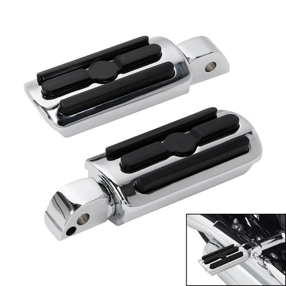 Chrome Rear Foot Pegs for Harley FXFB Fat Bob 2018-2025 ()