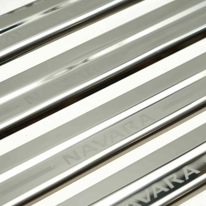 Chrome Stainless Scuff Plates 4 Doors for Nissan Navara D23 (2015-2022)