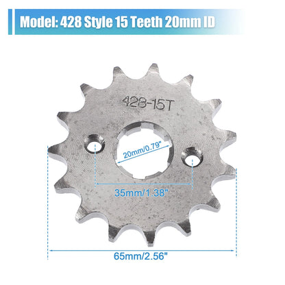15T 20mm ID Front Engine Sprocket Set for Dirt Pit Bike