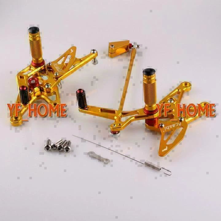 Adjustable Rearset Footpegs for Yamaha YZF R1 2007-2008 - 2 x Gold