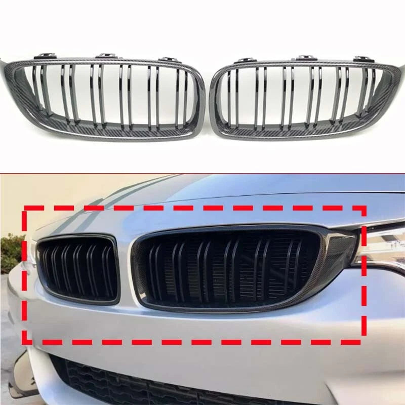 Carbon Fiber Front Bumper Grille Cover for BMW F32 F33 F36 F80 F82 F83 2014-2020