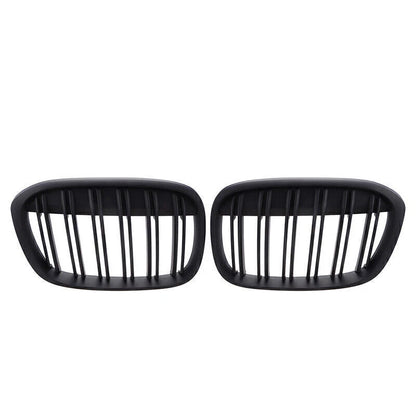 Matte Black Front Kidney Grille for 2016-2019 BMW X1 F48 F49 (2 x Grilles)