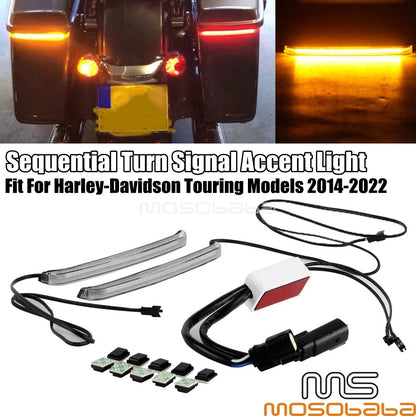 Saddlebag Sequential Turn Brake Signal Accent Light for Touring (2014-2022)