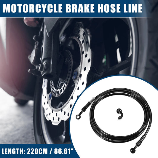 1x 220cm Length Motorcycle Hydraulic Brake Line with Banjo for Motorcycle