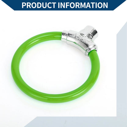 Portable 46cm Anti-Theft Bicycle Lock Mini Ring for Bike - Green