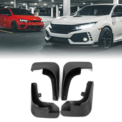 4 Pcs Black Splash Guards for Peugeot 207 (2010)