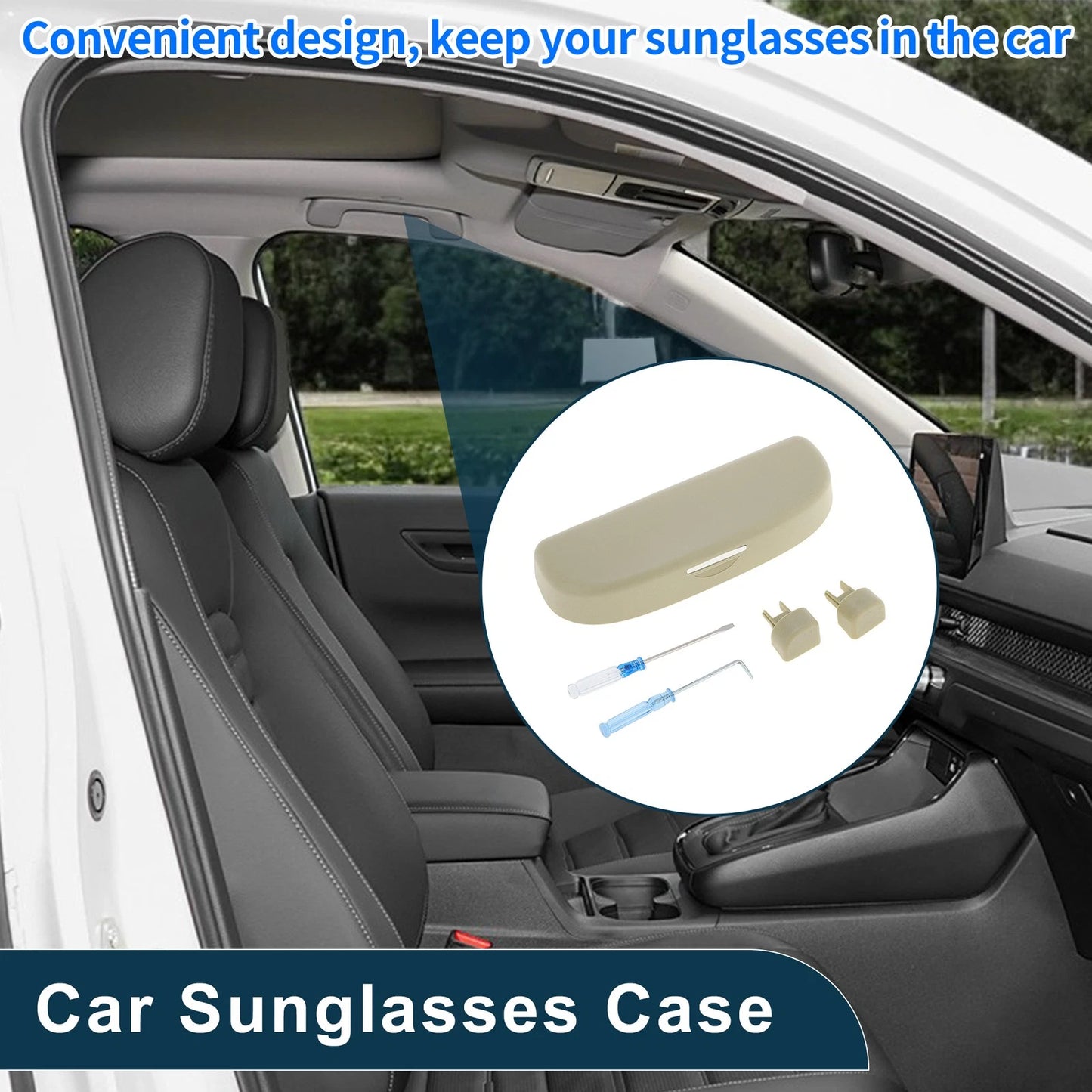 Car Sunglasses Case / Sunglasses Case Beige for Toyota RAV4 (2019–2023)