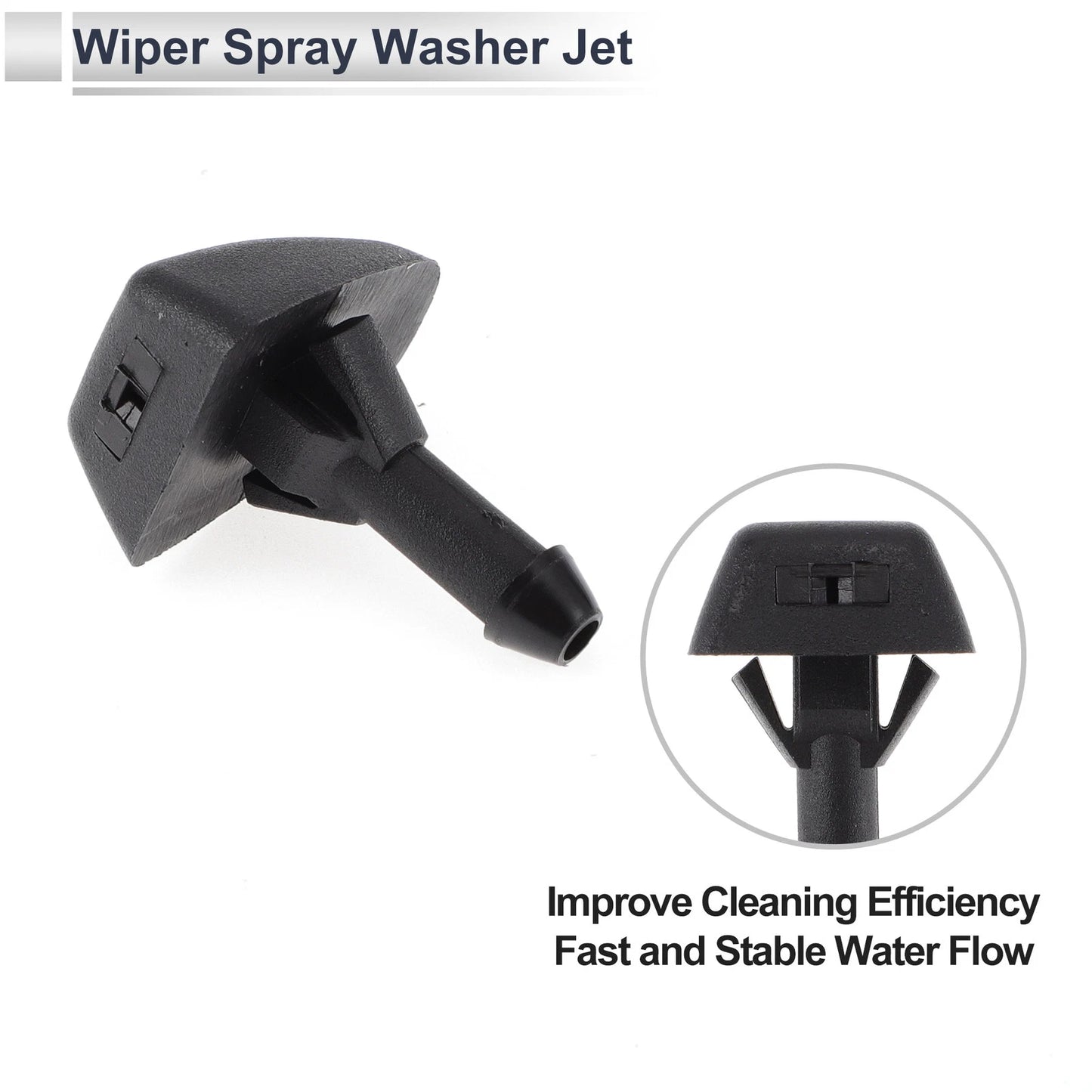 6 x Windshield Washer Nozzles & Hose Connectors for Volvo