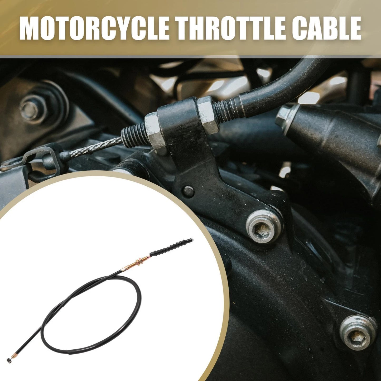 42.5" Black Rubber Clutch Cable for Honda CG125