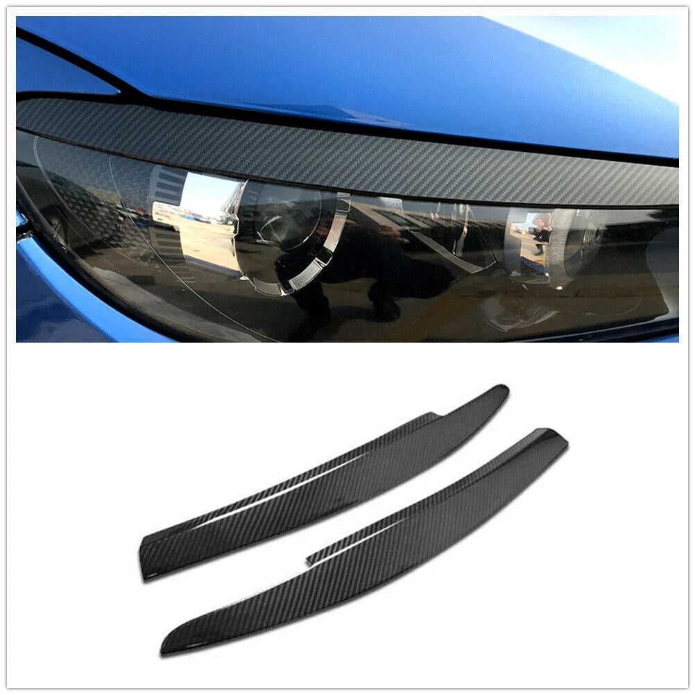 Headlight Eyebrow Eyelid Covers for VW Scirocco (2009-2017) Carbon Fiber