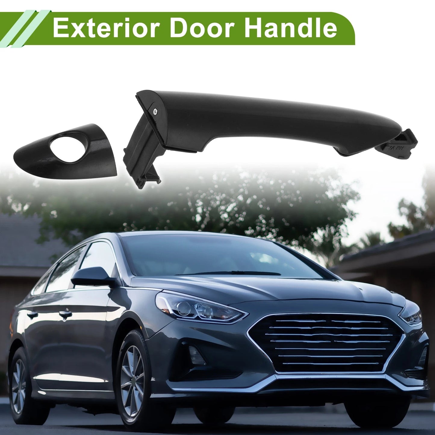 Black Front Right Car Door Handle for Hyundai Kia Picanto (2011-2017)