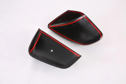 Carbon Fiber Rearview Mirror Lamp Cover Trim for Tesla Model X (2017-2023) 2 x