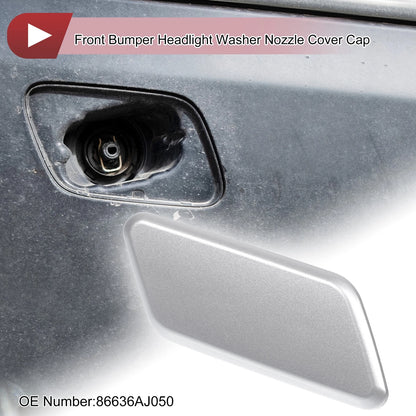 Front Right Washer Nozzle Cover for Subaru Outback (2010-2012) Silver Tone