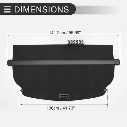 Retractable Cargo Cover for Honda CR-V 2007-2011 Rear Trunk Gloss Black