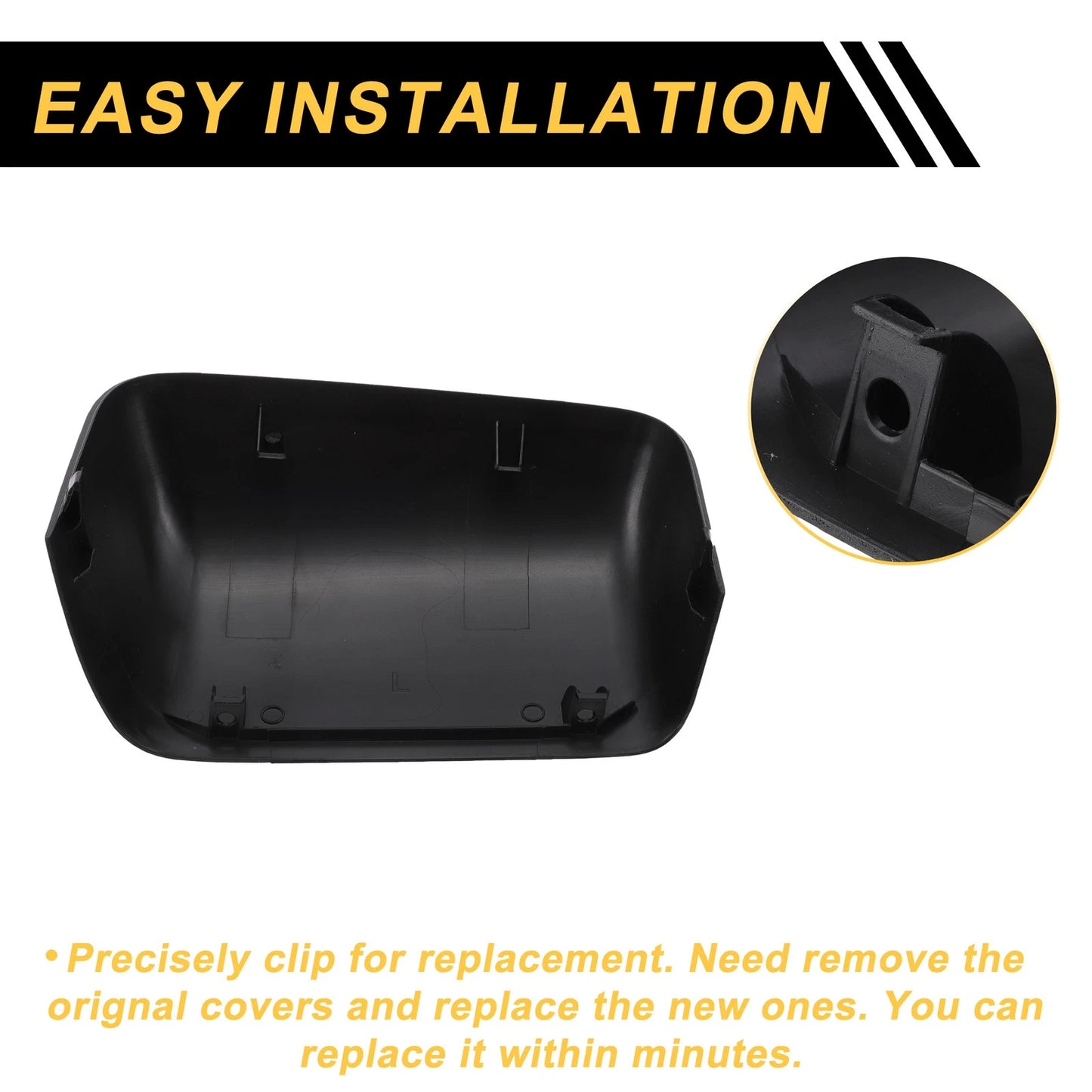 Rearview Mirror Cover Cap Gloss Black for Ford Excursion F150 F250 F350