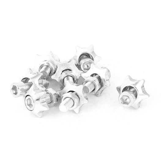License Plate Bolts Screws 8pcs Decoration Silver Tone for Cars/Motorcycles