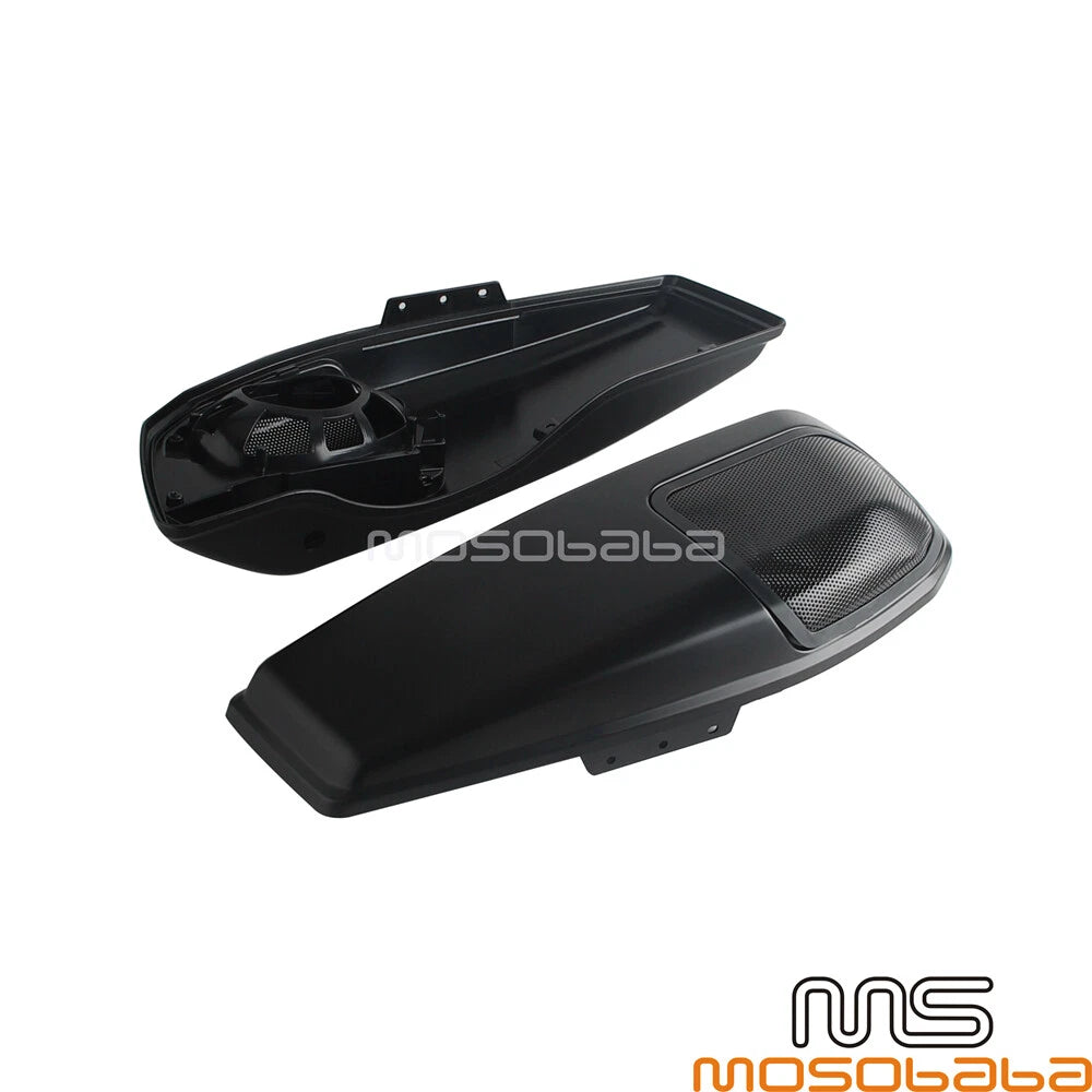 Black Saddlebag Speaker Lids Covers for Harley Road Glide FLTRX & Street Glide FLHX (2015-2023)