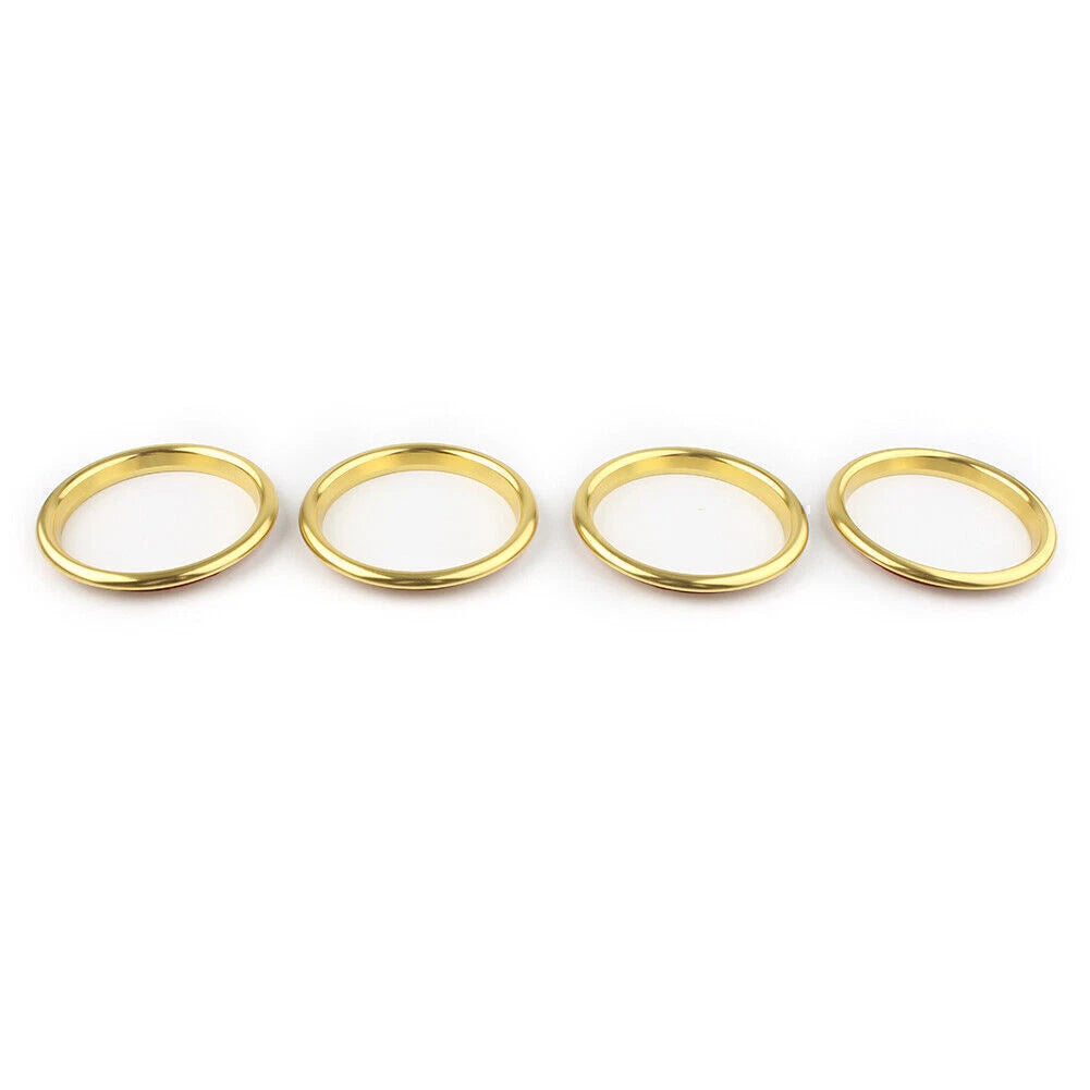 4 x Air Vent Outlet Ring Covers for Audi A3 2012-2019 Stainless Steel Yellow