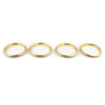 4 x Air Vent Outlet Ring Covers for Audi A3 2012-2019 Stainless Steel Yellow