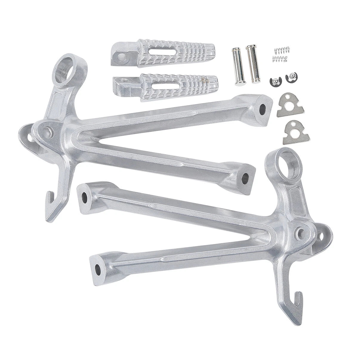 Rear Passenger Footrests Footpegs Bracket Set for Suzuki GSXR1000 (2007-2008)