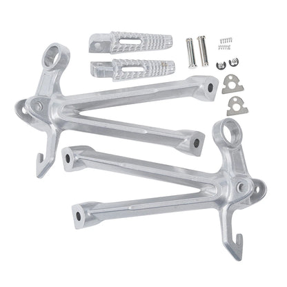 Rear Passenger Footrests Footpegs Bracket Set for Suzuki GSXR1000 (2007-2008)