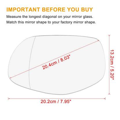 Heated Mirror Glass Left LH for Porsche Cayenne (2008-2010)