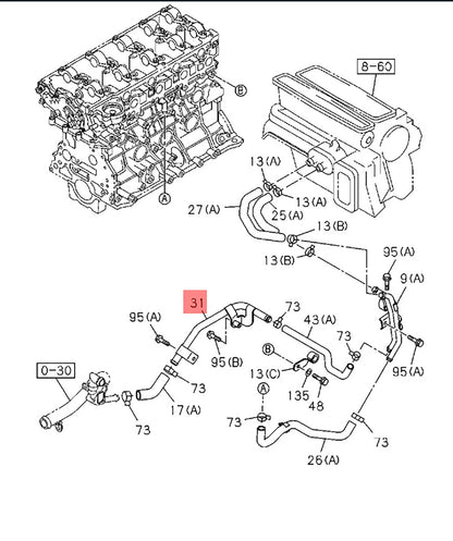 Oil Cooler Pipe for Isuzu Dmax D-Max (2012-2014)