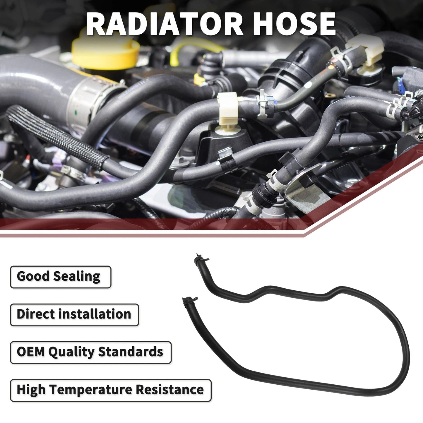 Radiator Hose for Ford C-Max 2007-2010 Focus C-Max - Black 1 x Piece