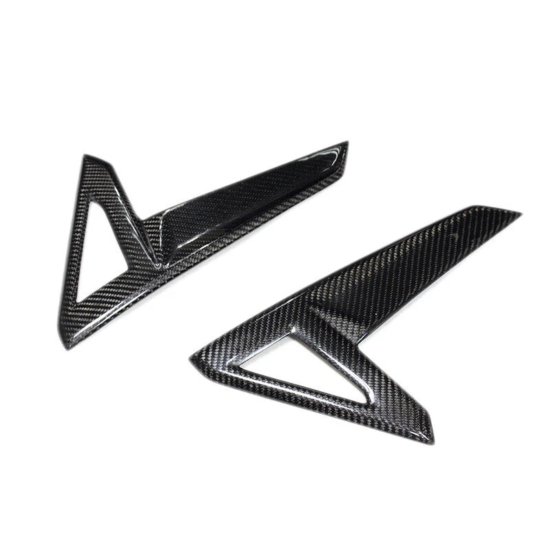 Carbon Fiber Side Fender Turn Signal Marker Lamp Cover Trim For Tesla Model S