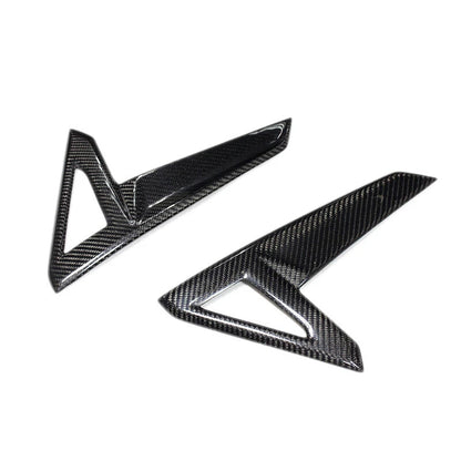 Carbon Fiber Side Fender Turn Signal Marker Lamp Cover Trim For Tesla Model S