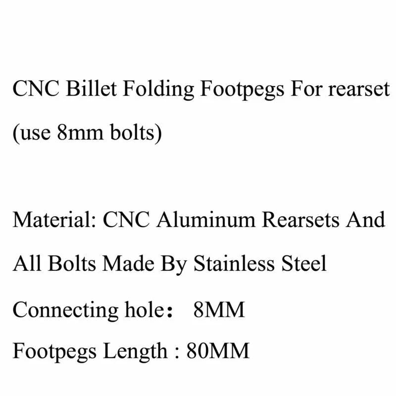 CNC Folding Foot Pegs for Universal Motorcycle (Gre, F3)