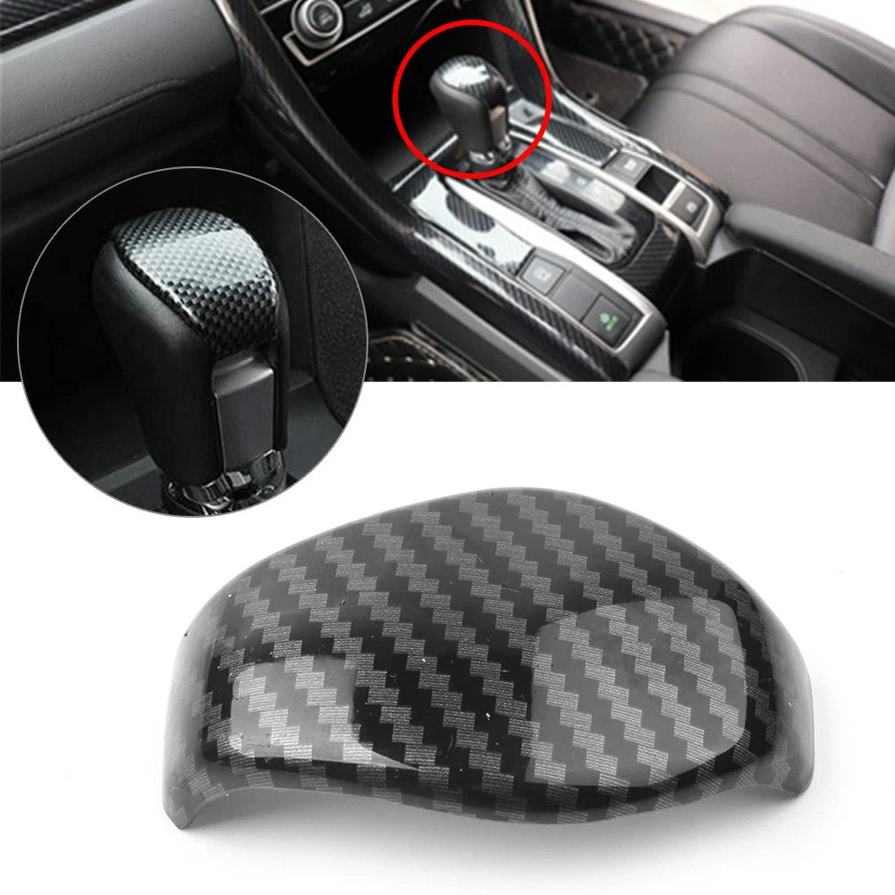 Carbon Fiber Gear Shift Knob Cover Trim for Honda Civic (2016-2021)