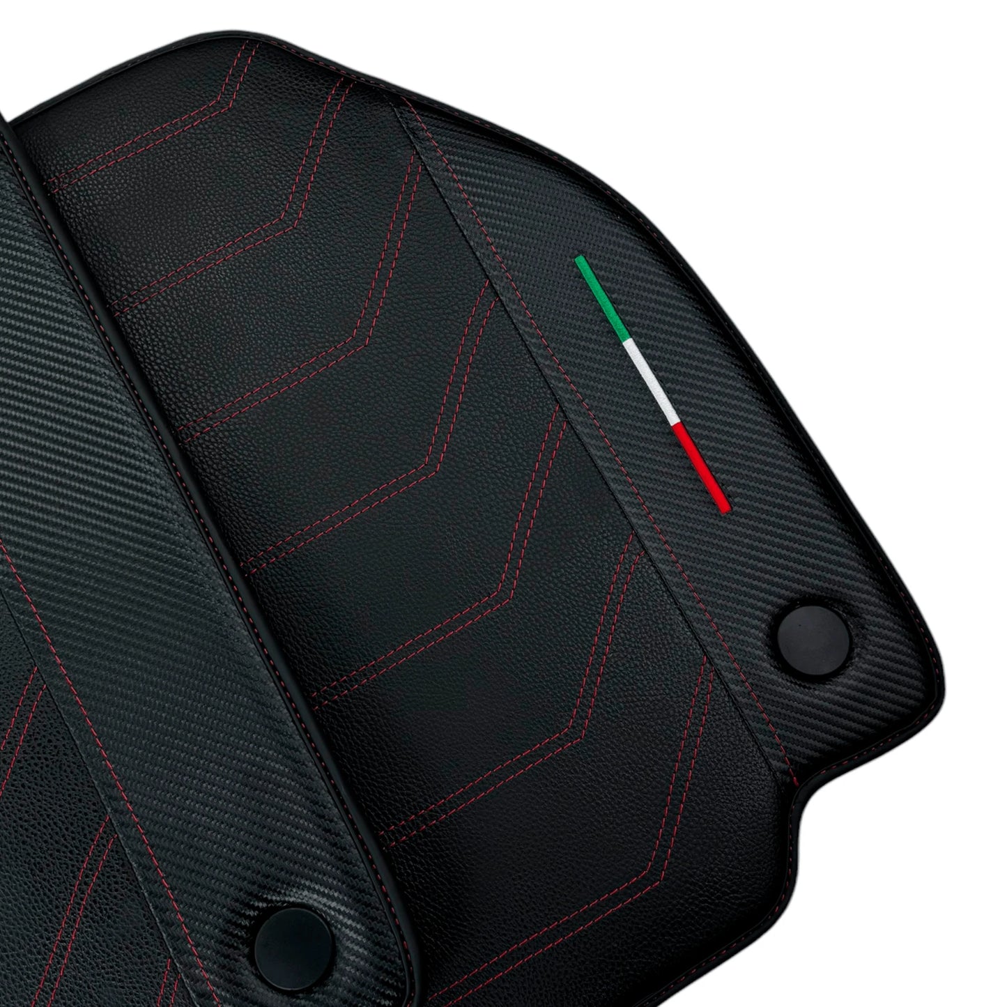 AutoWin Leather Floor Mats for Ferrari 488 GTB 2015-2022 with Carbon Fiber