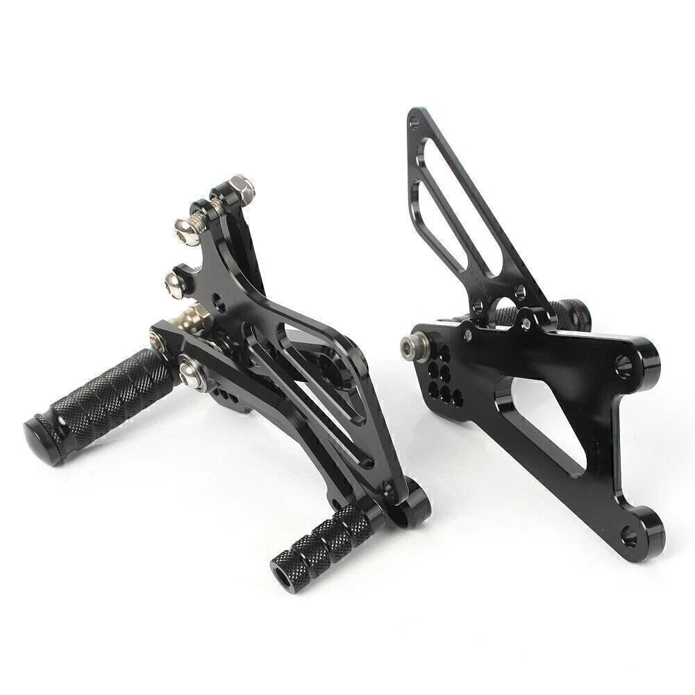 Black Rearset Footpegs for Triumph T595 509 955i 1050 Speed Triple (2006-2012)