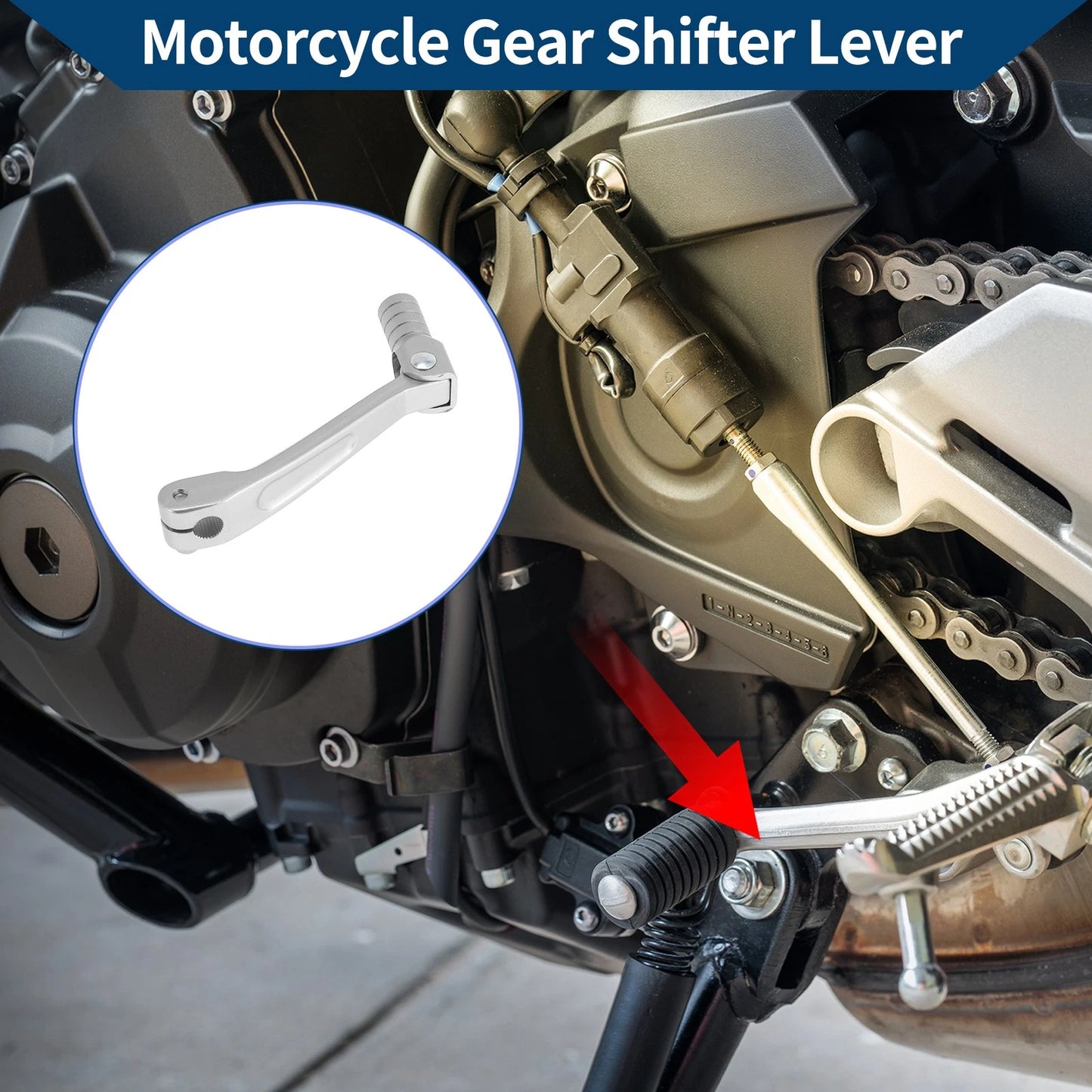Folding Shifter Lever for Honda CRF150F (2003-2017) Silver Tone